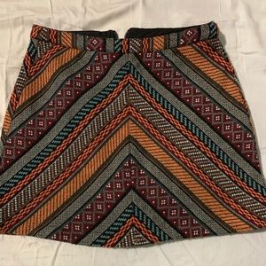 Pattern Woven Miniskirt